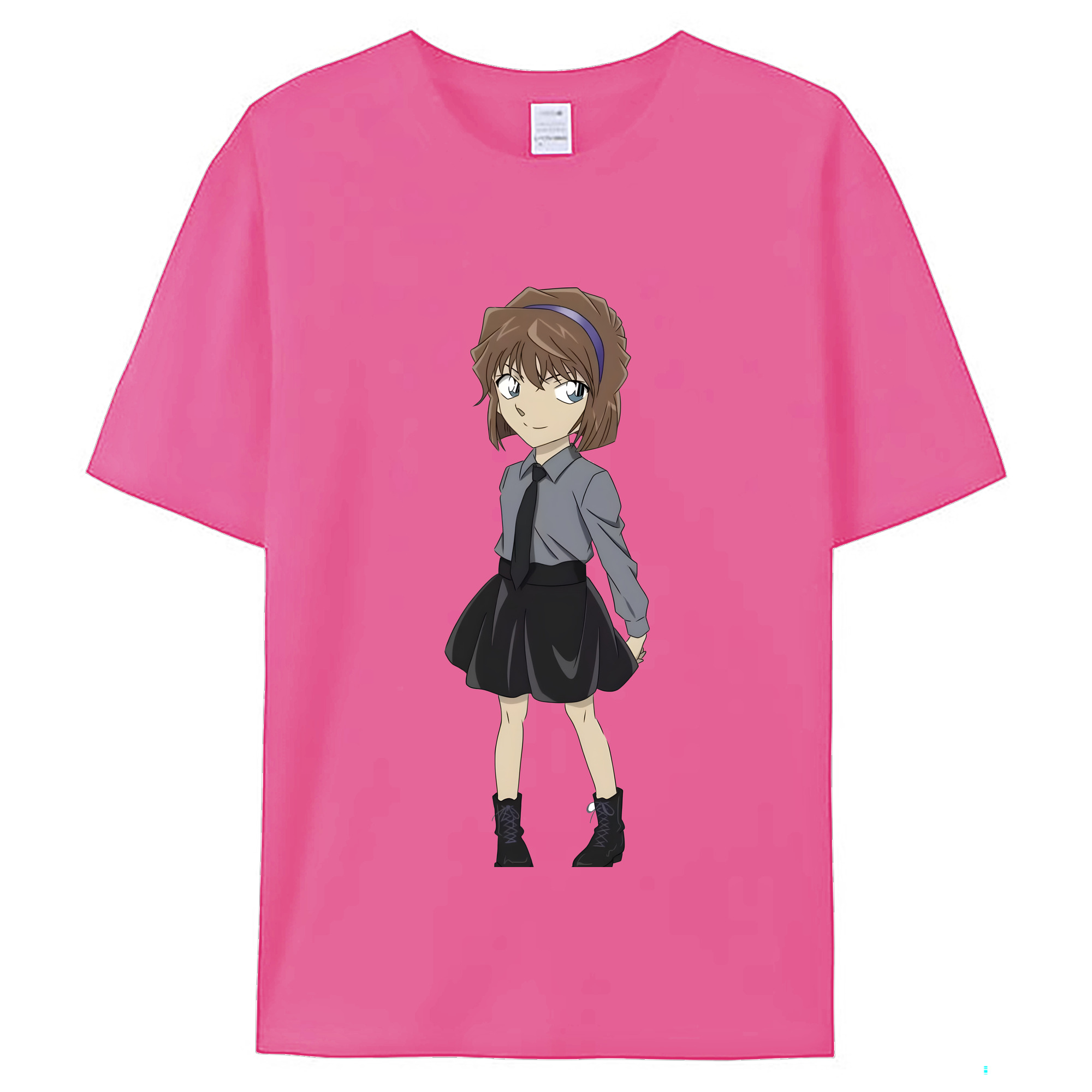 （画像用） 名探偵コナン 灰原 哀 はいばら あい Detective Conan Anita Hailey、Vi Graythorn Haibara Ai レディースカジュアルプリントTシャツ（綿100％）